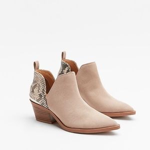 Express Snakeskin Booties
